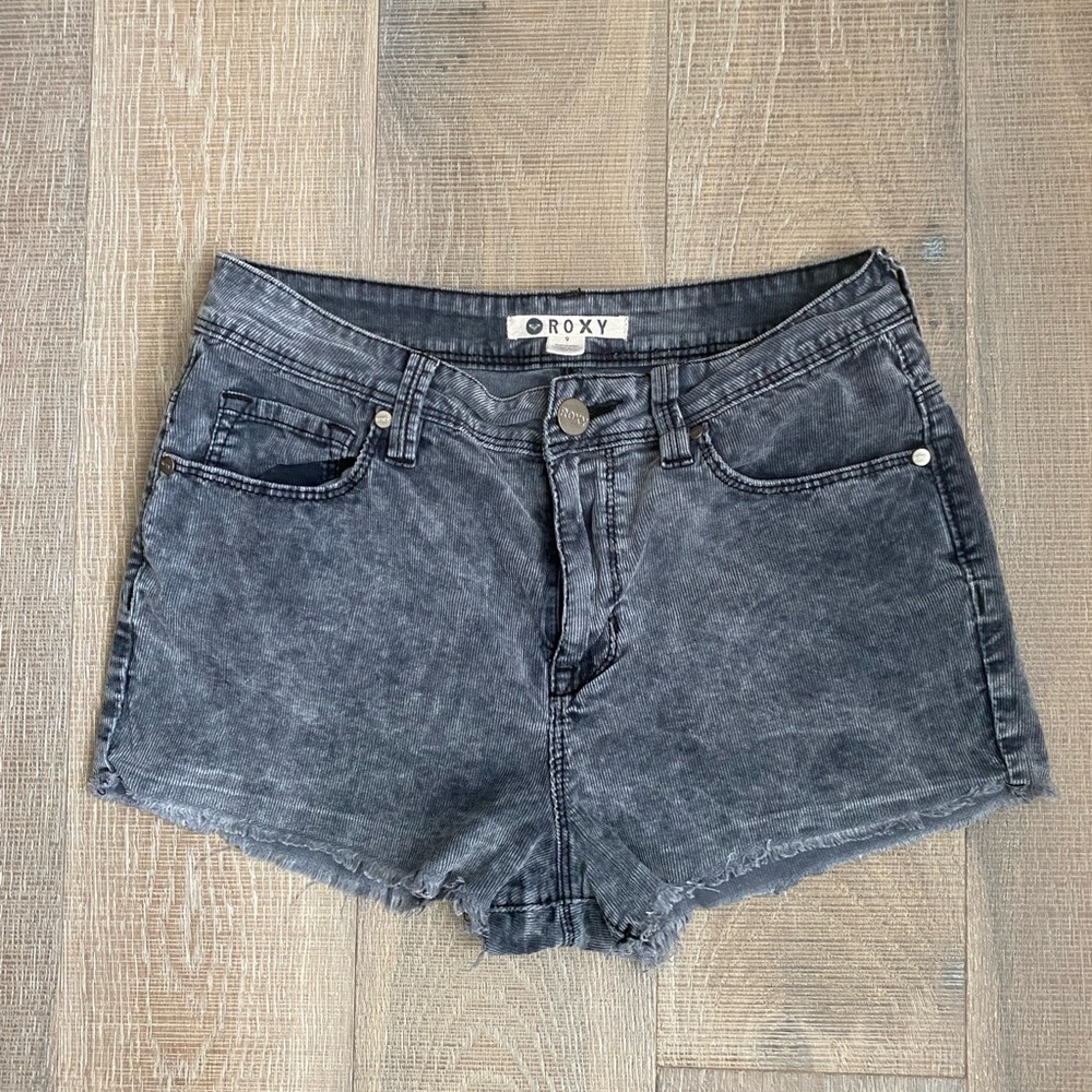 Roxy charcoal distressed shorts